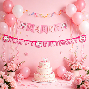 Striscione di Carta Rettangolare Usa e Getta con Stampa Digitale a 4 Colori 'Buon Compleanno' 2M per Decorazioni Festa - Product Image 4