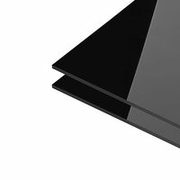 Paquet de 10 feuilles acryliques noires de 5x7x1/8 pouces d'épaisseur (3mm), panneau en plexiglas moulé, panneau en plastique durable, projets d'artisanat, découpe laser