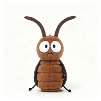 En gros, Jouet peluche cafard de 24 cm, Animal en peluche doux et moelleux en coton PP et polyester, Coussin anti-stress, Thanksgiving