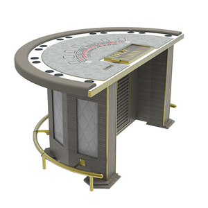 YH Madera maciza 8 jugadores Mesa de póquer Estilo de casino Mesa de juegos de póquer Mesa de casino de blackjack - Product Image 1