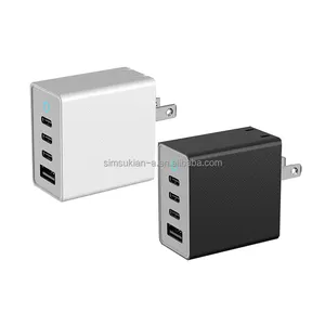 Universeller Reise adapter mit USB und Typ C Neues Produkt Beliebtes schnelles USB-Ladegerät mit 4 Anschlüssen 65W