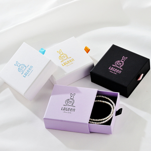 Custom Logo High Quality Cardboard Sliding Drawer Jewelry Packaging <b>Box</b> <b>Gift</b> <b>Box</b> for Bracelet Ring <b>Earrings</b> Necklace - Product Image 1