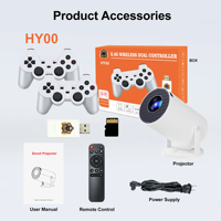 Mini projecteur portable Android 11 LED 4K 3840x2160 280 Lumens avec haut-parleurs stéréo HIFI pour extérieur, maison et jeux, 1 Go/8 Go, 0,5-3 m