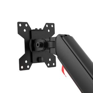 Bras de <span class=keywords><strong>support</strong></span> de double moniteur direct d'usine 17-32 <span class=keywords><strong>pouces</strong></span> de jeu réglable à 90 degrés d'inclinaison 19.8lbs pour <span class=keywords><strong>support</strong></span> de bureau Vesa 75X75 noir - Product Image 3
