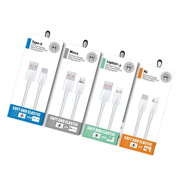 Factory Price Flexi 6A Fast Charging Type-C to USB 2.0 Connector 1m Braid PVC Data Cable for Mobile Phone & Camera