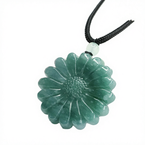 Оптовые подвески из драгоценного камня в форме цветка, из нефрита, синего цвета, модные ювелирные изделия, подарок - Product Image 3