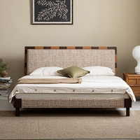 Lit en tissu haut de gamme, style rétro français, luxe, style médiéval, chambre principale moderne et simple, lit double king size moelleux