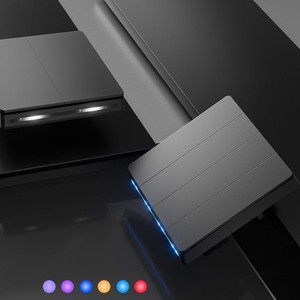 Anh tiêu chuẩn <span class=keywords><strong>2</strong></span> gang điều khiển từ xa Alexa Nhà Thông Minh Tường Thiết bị chuyển mạch cho tuya Wifi push button chuyển đổi ánh sáng ZigBee Mạng đầy màu sắc - Product Image 2