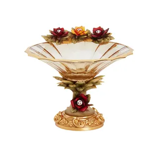 Made In Italy Baroque Aesthetic Handmade Resin Vases Artistic Table Centerpiece For Luxury Home