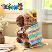 NOUVEAU Kit de Crochet Capybara pour Enfants DIY Amigurumi Poupée en Peluche Fait Main Coffret Cadeau