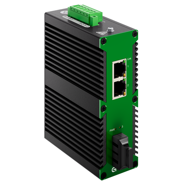 3- Ports 1000Mbps 1 SC Uplink with 2 1000M RJ45 Ethernet Fast Industrial Switch DIN Mounted