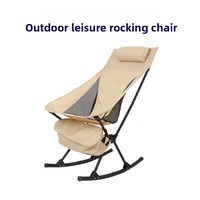 Fauteuil à bascule pliable en alliage d'aluminium Zentopia, dossier haut, inclinable, portable, pour l'extérieur, vente en gros