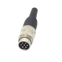 J09 Connecteur M16 7 Broches Circulaire Prise Industrielle pour le Soudage des Métaux Nickelé Mâle Femelle 4 8 Options