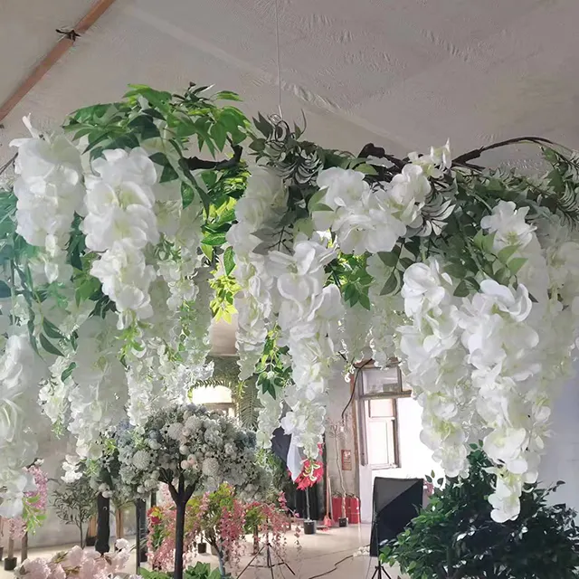 Handhabung Herzstück für Hochzeit/Blumen Kronleuchter/große Blumen Hochzeit hängen Stück/Hochzeit Decke Dekor