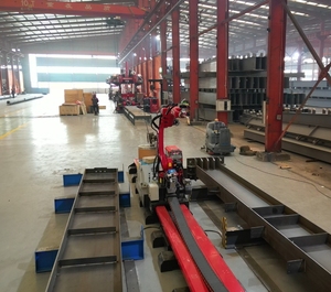 Zmde Tiết Kiệm Chi Phí Tự Động Kết Cấu Thép Tấm Kim Loại H Chùm T Chùm Hàn Robot Trạm Với Mặt Đất Đường Sắt - Product Image 2