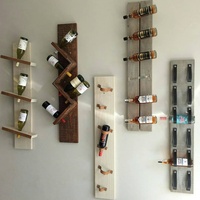 Support mural en bois géométrique contemporain pour accessoires de bar de mariage, présentoir à bouteilles de vin en zigzag, fûts, refroidisseurs et supports