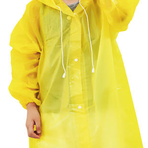 Poncho impermeable de EVA para niños, amarillo, de cuerpo completo, para acampar y uso al aire libre. - Product Image 1