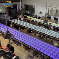 Super Grid Jumping Amusement Park Activate Game LED Dance Floor Jeux interactifs pour enfants et adultes