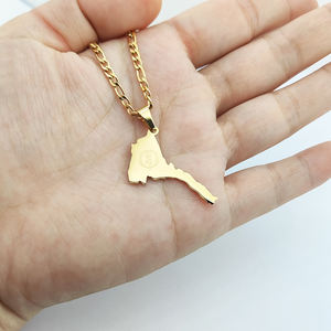 Pulsera con abalorio de <span class=keywords><strong>mapa</strong></span> de África para mujer, brazalete con emblema de corona de oliva, mapas de África, joyería Fina, venta al por mayor - Product Image 6