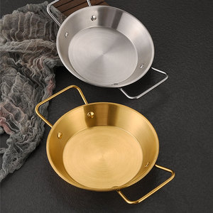 Korean Style Gold Spanish <strong>Paella</strong> <strong>Pan</strong> Silver Stainless Steel <strong>Paella</strong> Frying Cooking <strong>Pan</strong> for Homes or Restaurants Premium - Product Image 6