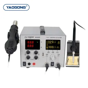 YAOGONG 9305D Hot Air Solder Station 3 in 1 Repair System Lead Free Power Supply Heat Gun Soldering Iron SMD Rework Station