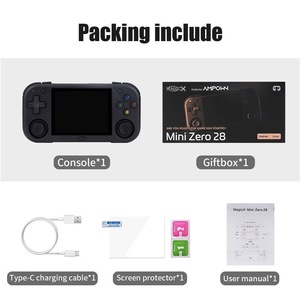 Consola de juegos <span class=keywords><strong>retro</strong></span> portátil AMPOWN MINI ZERO 28G | Reproductores de juegos de pantalla IPS de código abierto de 2,8 pulgadas compatibles con más de 20 Simuladores - Product Image 4