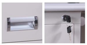 Bàn văn phòng thương mại thép hiện đại thẳng đứng bàn máy tính với ngăn kéo và khóa văn phòng - Product Image 2