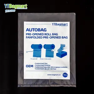 Rouleau de poly sac en plastique pré-ouvert pour l'emballage et l'emballage de sacs de machine automatique sur des sacs automatiques de rouleau sur le rouleau