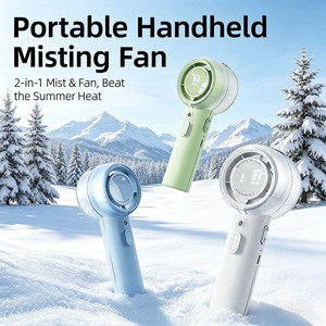 Ventilador de Mano Personalizado con Pulverizador de Niebla Fina, Tanque de Agua Grande, Portátil, para Oficina, Escritorio, Exterior - Product Image 3