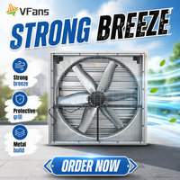 Ventilateur d'extraction industriel VFans grande taille 300-1530mm en acier galvanisé avec volet roulant automatique – Économique et performant
