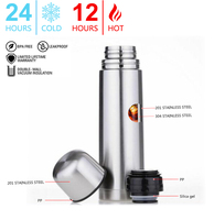 Bouteille isotherme classique en acier inoxydable de 750 ml, étanche, pour le sport et les cadeaux d'affaires, vente en gros