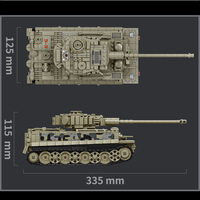 Modèle de char d'assaut allemand Tiger Panzer, jouet pour enfants, briques en plastique, ensemble de blocs de construction