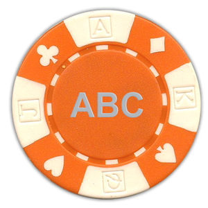 ชิปโป๊กเกอร์แบบโมโนแกรมที่กำหนดเองพร้อมดีไซน์ที่เหมาะกับการ์ด - Product Image 1