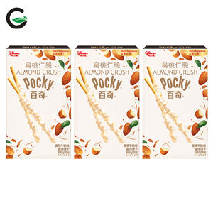 Glico Pocky <span class=keywords><strong>Almendra</strong></span> Sandwich Avellana Barra <span class=keywords><strong>de</strong></span> chocolate crujiente Dulce Queso cremoso Sabor Galleta horneada Snack Paquete <span class=keywords><strong>de</strong></span> regalo - Product Image 2