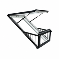 Fenêtre de toit en aluminium étanche de style moderne, transformable en balcon, pour la ventilation des terrasses et des greniers