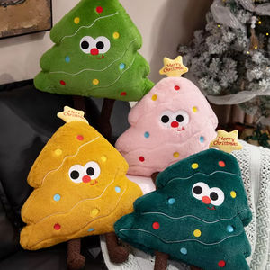 Anpassbares Weihnachtsbaum-Kissen-Decken-Set - <span class=keywords><strong>2</strong></span>-in-1 Dekoration/Wärme für Alle, Personalisiertes Plüschgeschenk für Zuhause & zum Verschenken - Product Image 1