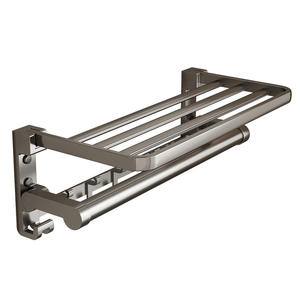 Toallero Meiruide de 4 barras y 2 niveles con pasamanos y estante organizador para residencias de ancianos, hospitales y hoteles - Product Image 1