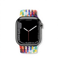 Bracelet de montre à boucle simple, sans boucle, en nylon tressé élastique, universel pour Iwatch 8/7/se