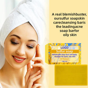 Etiqueta privada Anti-Microbiano Jabón de hierbas naturales Cara Cuerpo Baño Eliminador de ácaros Jabón de azufre - Product Image 2