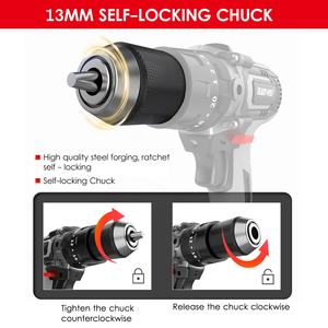 21V Accuboormachine 20 + 3 Positie 0-2150Rpm Variabele Snelheid 1/2 Inch Keyless Chuck 200n. M Max Koppel 800W Batterij - Product Image 5