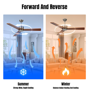 พัดลมเพดานแบบไม่มีไฟและรีโมทคอนโทรลพัดลมติดเพดานไม่มีไฟ CFM เงียบ3 ABS ใบพัด DC พลิกกลับได้ - Product Image 4