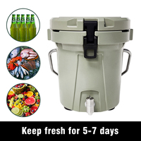 Seau à glace isotherme multifonctionnel de 7 L pour activités de plein air, pêche, plage – Glacière portable