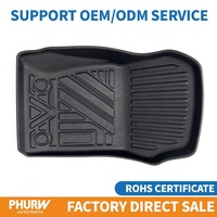 Tapis de voiture imperméables de haute qualité PHURW pour conduite à droite, tapis de sol de voiture personnalisés en TPE, tapis de voiture 3D pour TOYOTA HILUX REVO 2015+ RHD