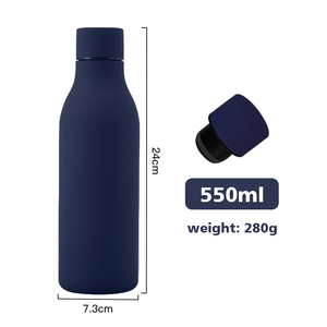 Botellas de Agua Aisladas Personalizadas con Logotipo Ecológico de 550 ml, Botellas Deportivas de Vacío de Doble Pared de Acero Inoxidable y Cobre con Forma de <span class=keywords><strong>Cola</strong></span> - Product Image 3
