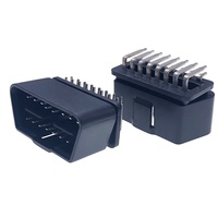 AOTAI - Conector OBD2 OBDII de 16 Pines para Automóvil, Color Negro, 12V 24V, Lector de Códigos para Automóviles