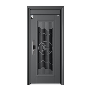 Portes <span class=keywords><strong>d</strong></span>'<span class=keywords><strong>entrée</strong></span> pivotantes modernes en aluminium trempé, grand panneau, style nord-américain, anti-effraction, pour appartement et villa - Product Image 1