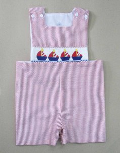 Sweet Sailboat Smocked Kids Collection Red White Stripe Sleeveless Nautical <b>Party</b> <b>Dress</b> For <b>Toddler</b> Girls - Product Image 2