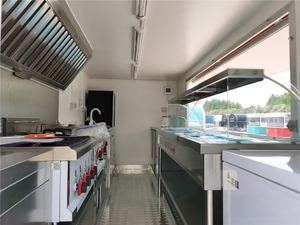 Chariot de nourriture mobile personnalisé à bas prix à vendre, chariot de crème glacée roulée, café glacé, barbecue, camion de nourriture, machines à grignoter - Product Image 5