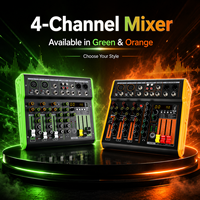 Console de mixage audio compacte BL-4 à 4 canaux avec 99 DSP / alimentation fantôme 48V / USB / lecteur MP3 sans fil BT / égaliseur 3 bandes