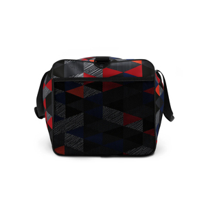 Sac de sport personnalisé à imprimé géométrique multicolore, grande capacité, imperméable, avec poche latérale en filet - Product Image 4